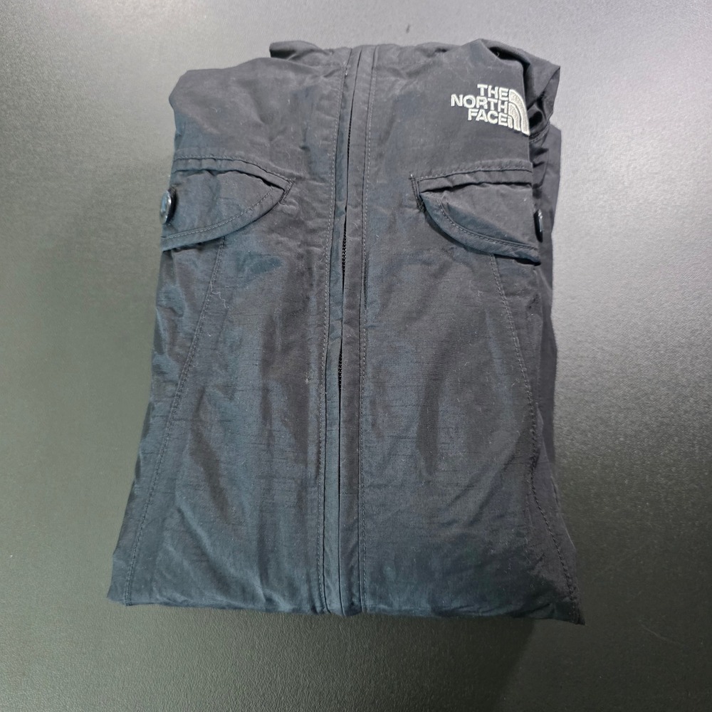 The North Face Womens HyVent Belted Rain Jacket Black Hooded Size S/ M Full Zip - Picture 10 of 11